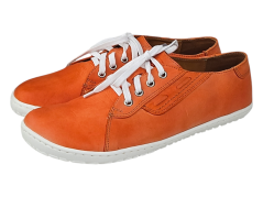 oranžové barefoot tenisky z kůže