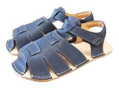 Dětské kožené barefoot sandálky Palm/I modrá