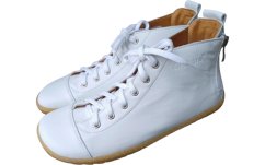 Dámské kotníčkové barefoot boty se zipem ANDROS bílá