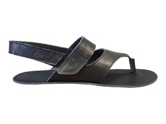Barefoot dámské kožené žabky NAXOS černá