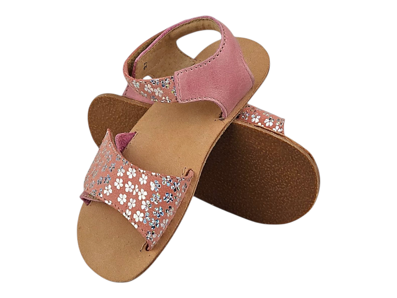 Dívčí kožené barefoot sandálky MIRRISA/I/X růžová
