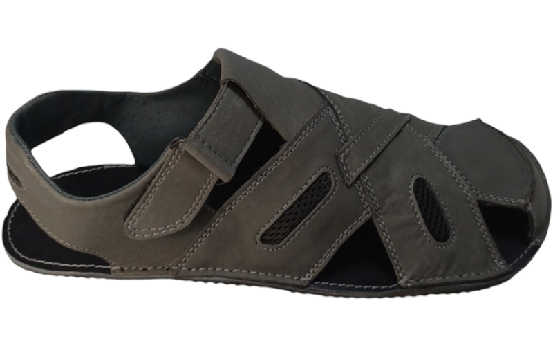 kožené barefoot sandály s plnou špičkou
