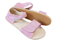 Dívčí kožené barefoot sandály MIRRISA růžová
