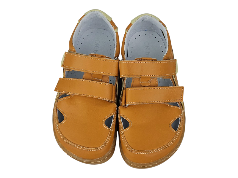 Dětské  otevřené barefoot tenisky LINDEN oranžová