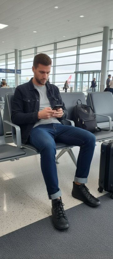 Pánské barefoot celokožené boty JASPER černá