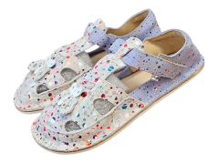 Dětské kožené barefoot  sandálky ITHAKA barevná