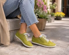 Dámské kožené barefoot tenisky HEATHER zelená