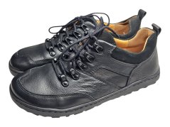 Celokožené dámské barefoot boty pohorkového typu MAIN – černé