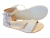 Kožené dámské barefoot kotníčkové sandály SCHELL krémová