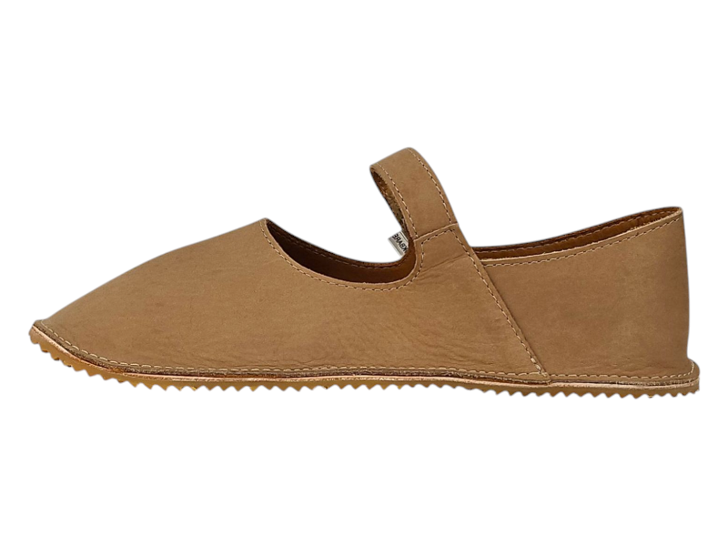 Dámské barefoot kožené  baleríny CHICORY hnědá