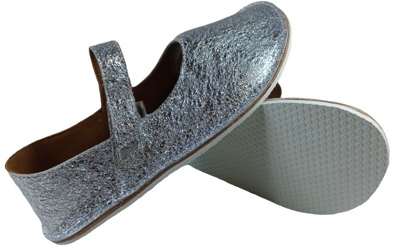 Společenské barefoot baleríny CHICORY v metalických barvách