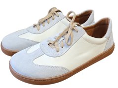 Dámské kožené barefoot tenisky KOKO krémová/šedá