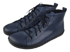 Dámská kotníčková barefoot obuv SKIE modrá, s hřejivou vlněnou podšívkou