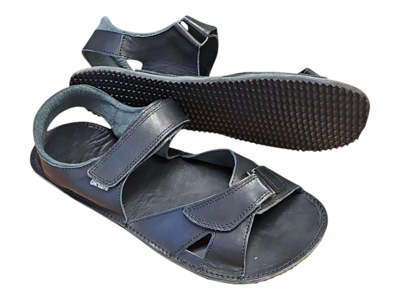 Kožené barefoot  pánské sandály BOUNTY černá