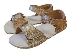 Dívčí kožené barefoot sandály MIRRISA měděná