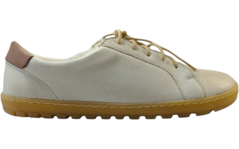 Kožené hřejivé barefoot tenisky ESTER/Z/N krémová