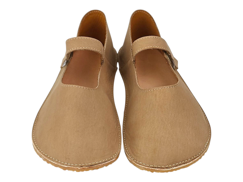 Dámské barefoot kožené  baleríny CHICORY hnědá