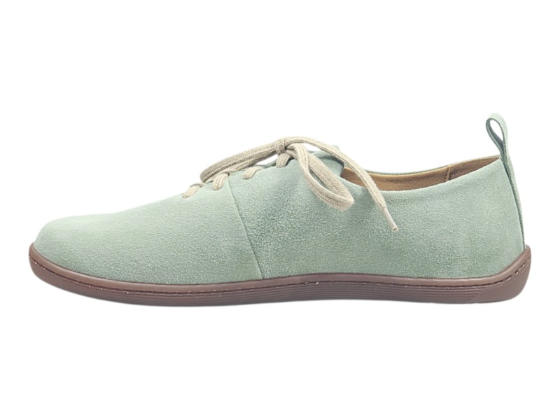 Dámské barefoot boty z přírodní velurové kůže FERN zelená