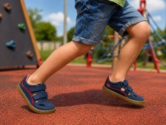 Dětské  otevřené barefoot tenisky LINDEN modrá