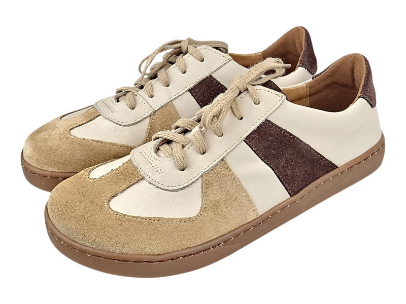 Kožené barefoot dámské sneakers PUMMAI hnědá