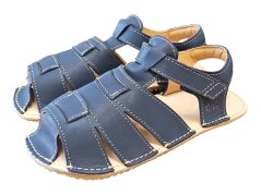 Dětské kožené barefoot sandálky Palm/I modrá