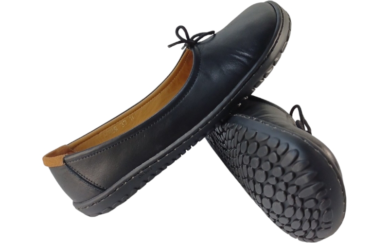 Dámské minimalistické barefoot baleríny PEACH černá